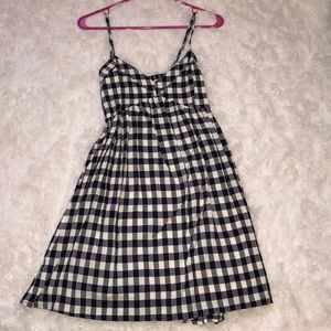 Blue and white checkered aeropostale mini dress